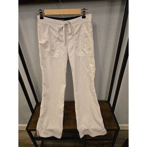 Grey's Anatomy White Drawstring Scrub Pants Relaxed Fit Pockets Size XS